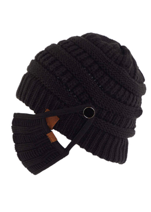 帽子 rurumu: usa-mimi knit cap(black) Women's Ribbed Knit Cap – San Diego Hat Company