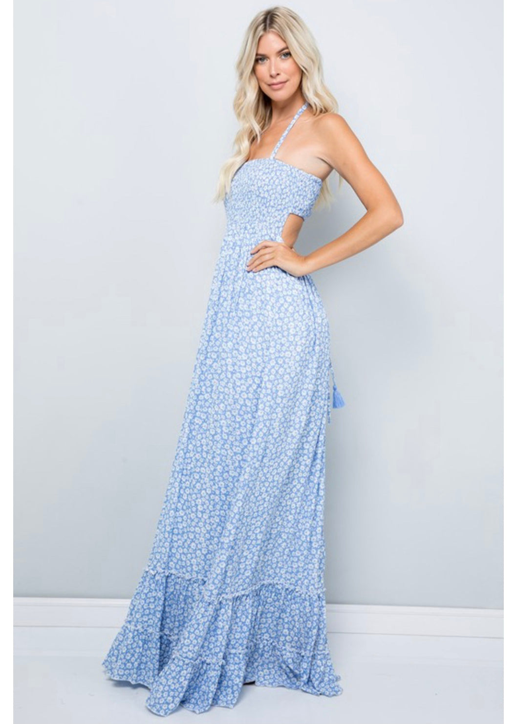 Maxi Dress- The Meadow pale blue dress Maxi Dress- The Meadow pale blue dress