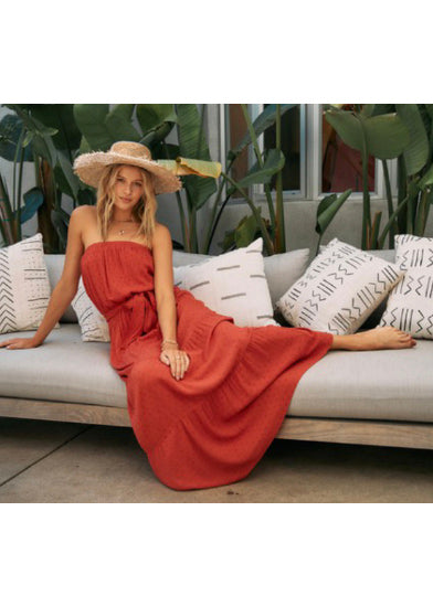 Dot Tube Maxi Dress Small